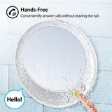 Wholesale-iLuv AUDSMIRRWH Water Resistant Portable Bluetooth Shower Speaker w/ Large Mirror-Bluetooth Audio-Electro Vision Inc