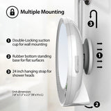 Wholesale-iLuv AUDSMIRRWH Water Resistant Portable Bluetooth Shower Speaker w/ Large Mirror-Bluetooth Audio-Electro Vision Inc