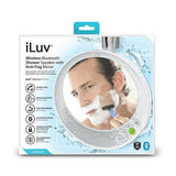 Wholesale-iLuv AUDSMIRRWH Water Resistant Portable Bluetooth Shower Speaker w/ Large Mirror-Bluetooth Audio-Electro Vision Inc
