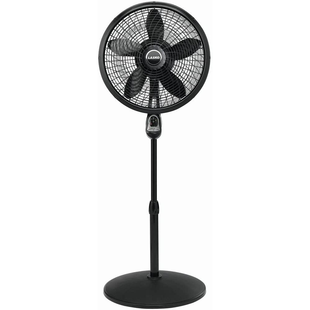 Wholesale-Lasko 18" Stand Fan W/ Remote Black S18670-Fans-Electro Vision Inc