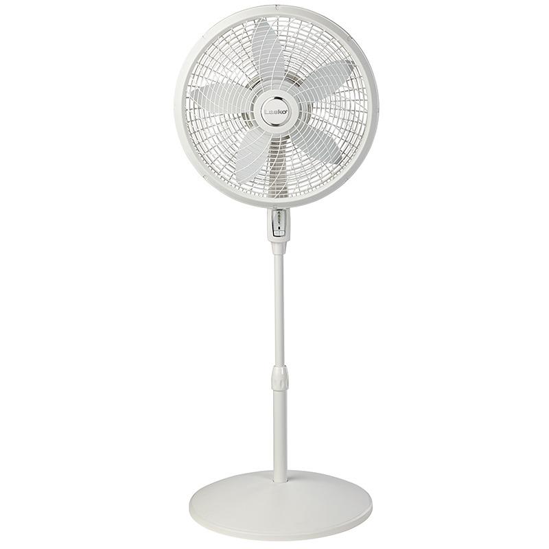 Wholesale-Lasko S18355M 18" Stand Fan W/ Remote White-Fans-Electro Vision Inc