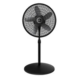 Wholesale-Lasko S18520 18" Adjustable Cyclone Pedestal Fan Black w Gray Blades-Fans-Electro Vision Inc