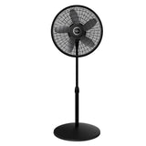 Wholesale-Lasko S18520 18" Adjustable Cyclone Pedestal Fan Black w Gray Blades-Fans-Electro Vision Inc