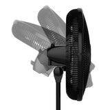 Wholesale-Lasko S18520 18" Adjustable Cyclone Pedestal Fan Black w Gray Blades-Fans-Electro Vision Inc
