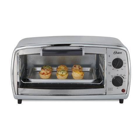 Wholesale-Oster TSSTTVVGS1 Stainless Steel 4-Slice Toaster Oven-Toaster Oven-Electro Vision Inc