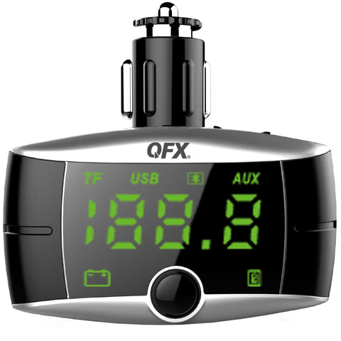 Wholesale-QFX FMT10 Bluetooth car FM Transmitter + USB Car Charger Hands Free Calling-Bluetooth Audio-Electro Vision Inc