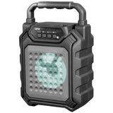 Wholesale-QFX PBX2 4" Rechargeable Portable Party Speaker w Light-Bluetooth Audio-Electro Vision Inc