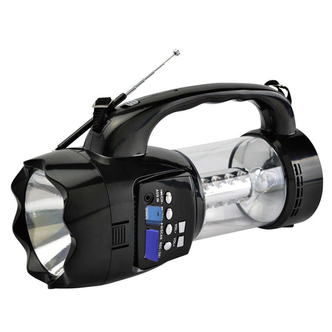 Wholesale-QFX R180 Emergency Flashlight/Latern/FM Radio/USB/SD Card-Boombox Radio Alarm-Electro Vision Inc