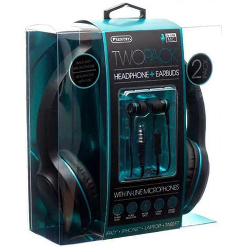 Wholesale-SENTRY HC100 COMBO HEADPHONES AND EARBUDS 2 IN 1-Accessories-Electro Vision Inc