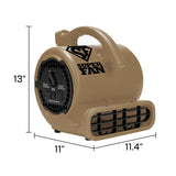 Wholesale-Super Fan Home Personal Portable High Velocity Air Mover Floor Fan GRAY-Fans-Electro Vision Inc