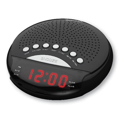 Wholesale-Supersonic SC380 Dual Alarm Clock Radio-Alarm Clock-Electro Vision Inc