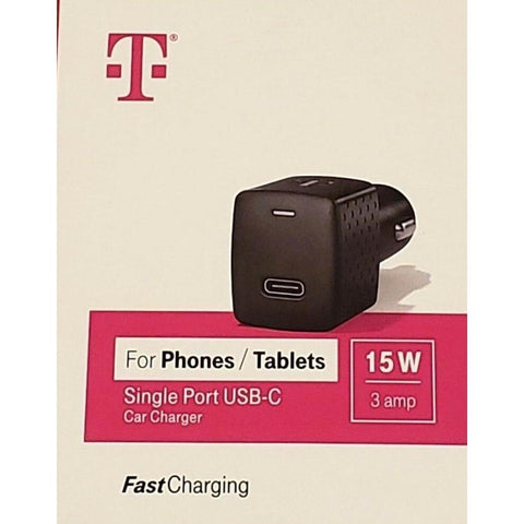 Wholesale-T-Mobile Fast Charging 15W 3amp Single Port USB-C Car Charger-Car Adaptor-Electro Vision Inc